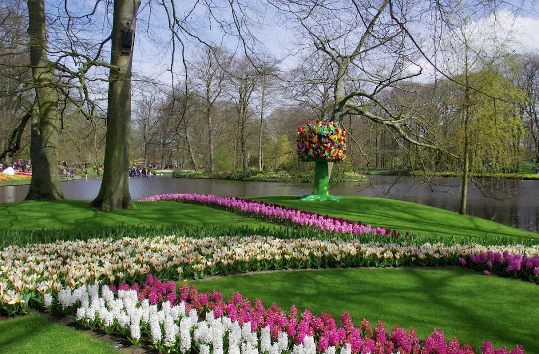 Take the whisper boat ride amid the colorful tulips.