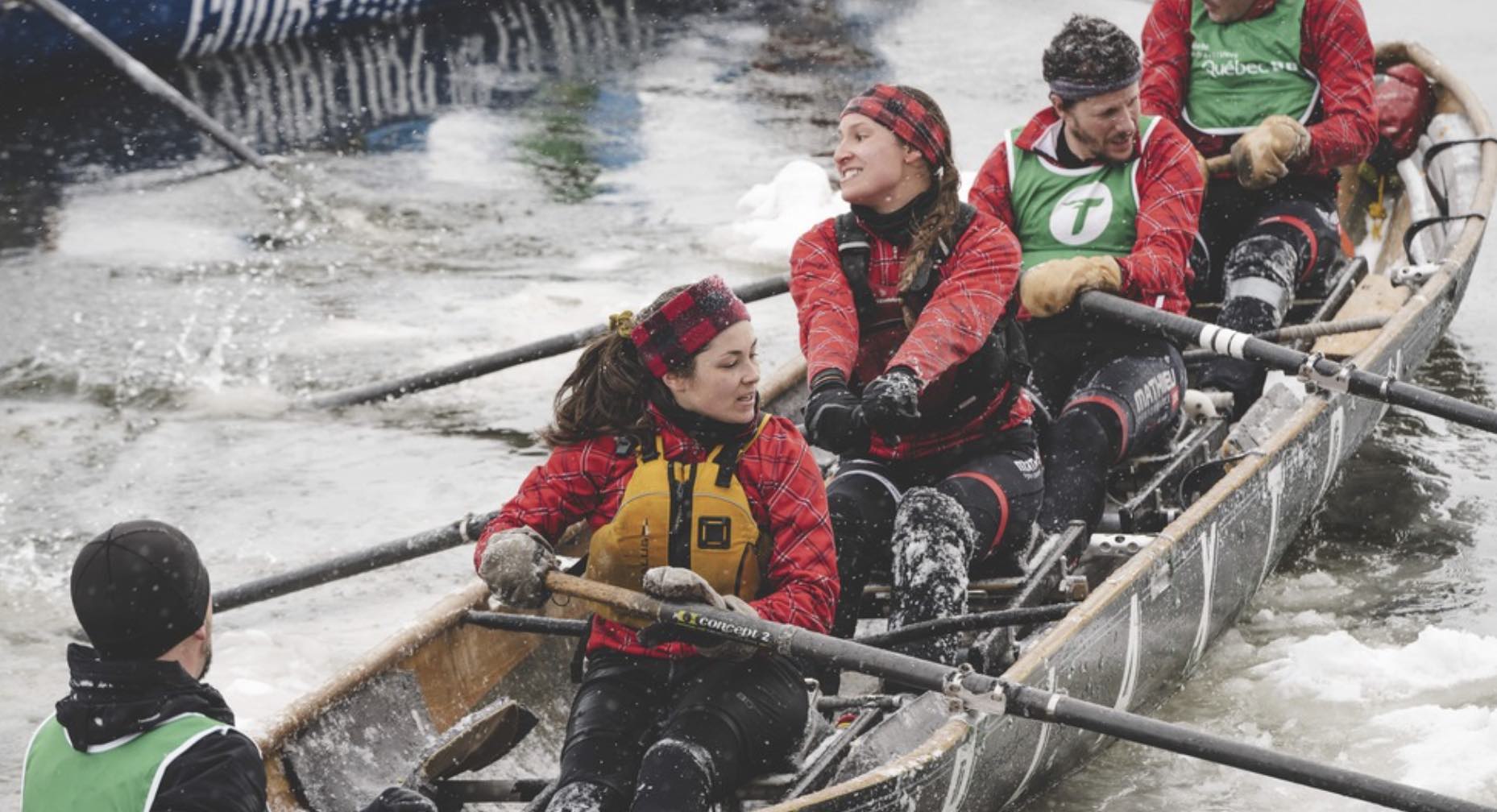 The Canoe Race is a traditional yearly race on the St. Lawrence River.